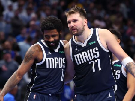 Kyrie Irvingová „truchlící“ po Doncic Trade – „Miss My Hermano“