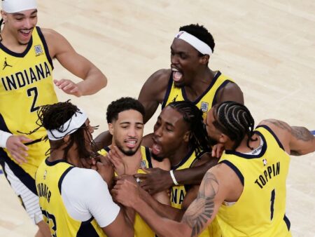 Haliburton’s Wild Shot Keys Pacers v ohromující hře 1 comeback