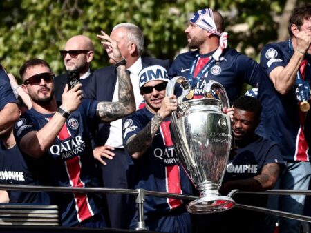 Finále Ligy mistrů: PSG Bus Parade nadměrná násilím přes noc